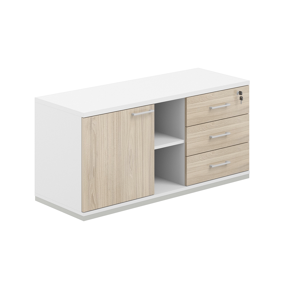 Тумба сервисная 1238х462х584 с замком AG.292.WH.WH.AR
