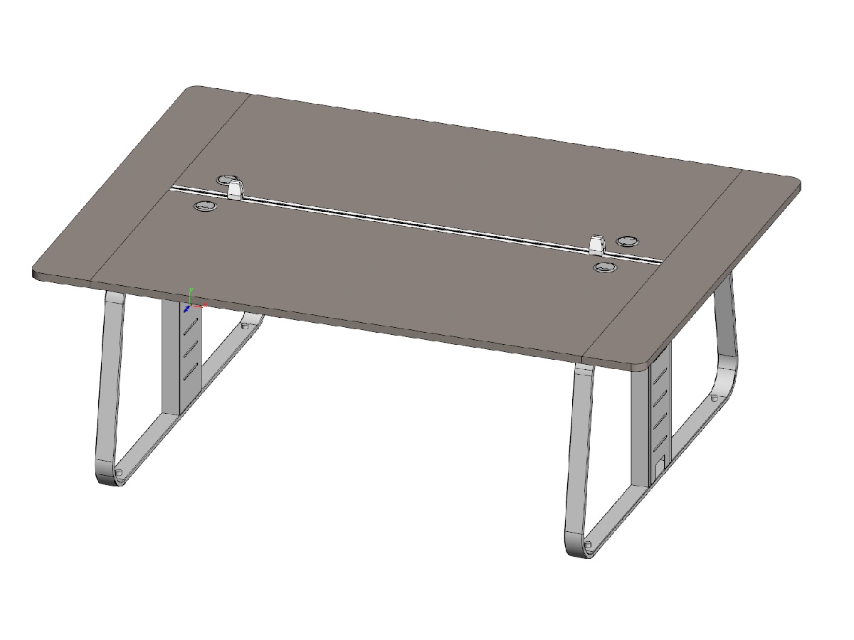 Двойной стол с торцевыми столешницами (для профиля 1400) JNO145.U727