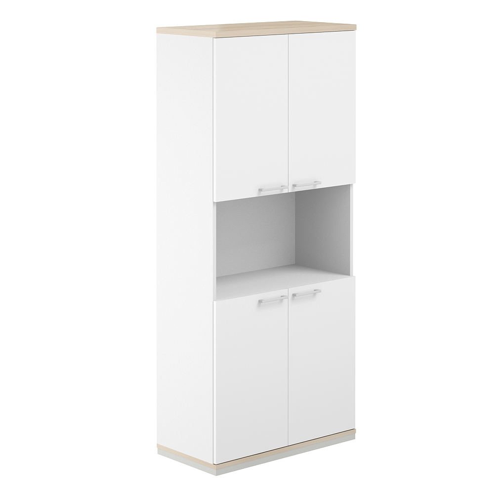 Шкаф 5 ур. 800х400х1833 с нишей AG.220.WH.AR.WH.WH