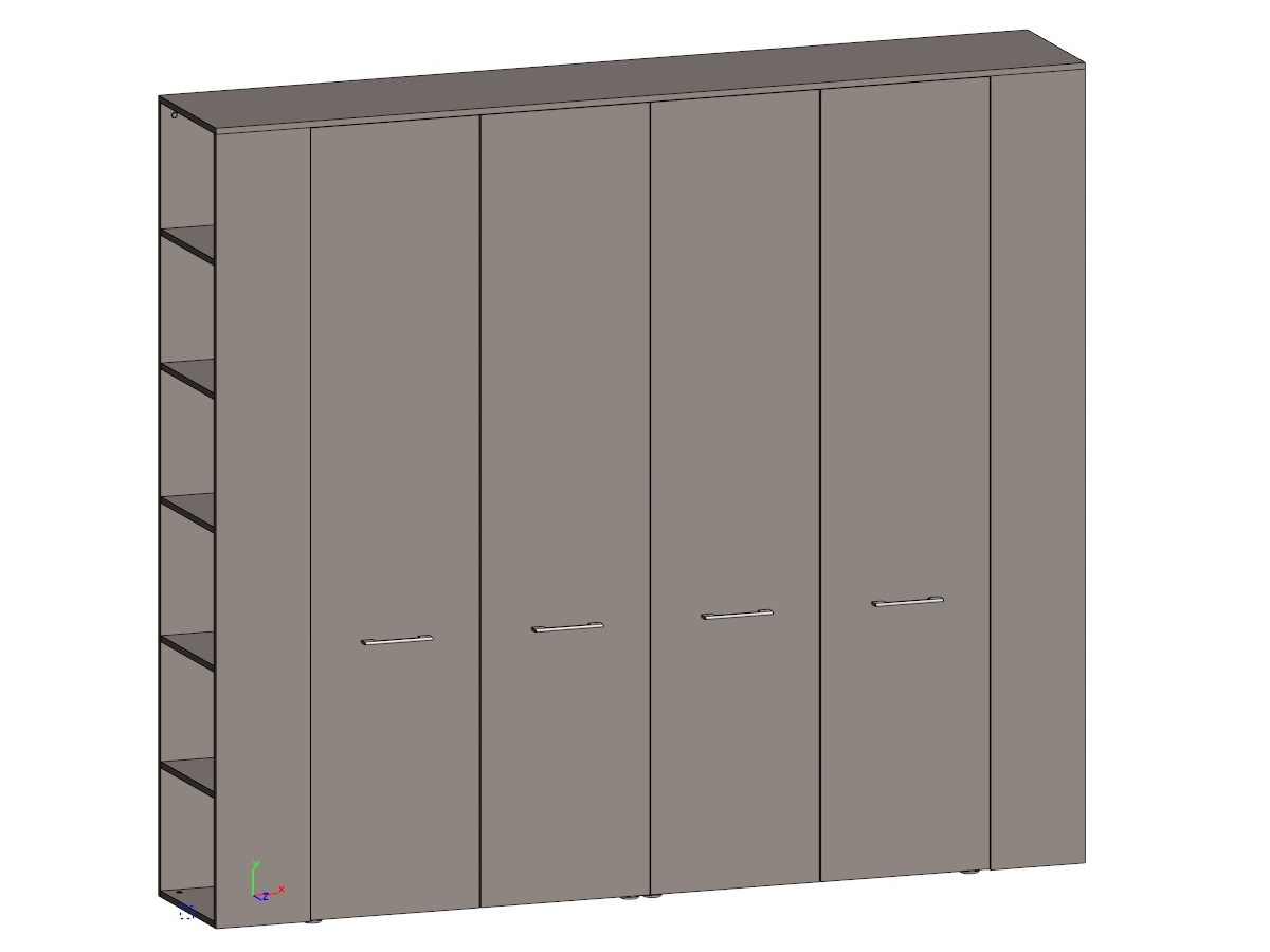 Шкаф с полками и гардероб со стеллажами JNO936.U727