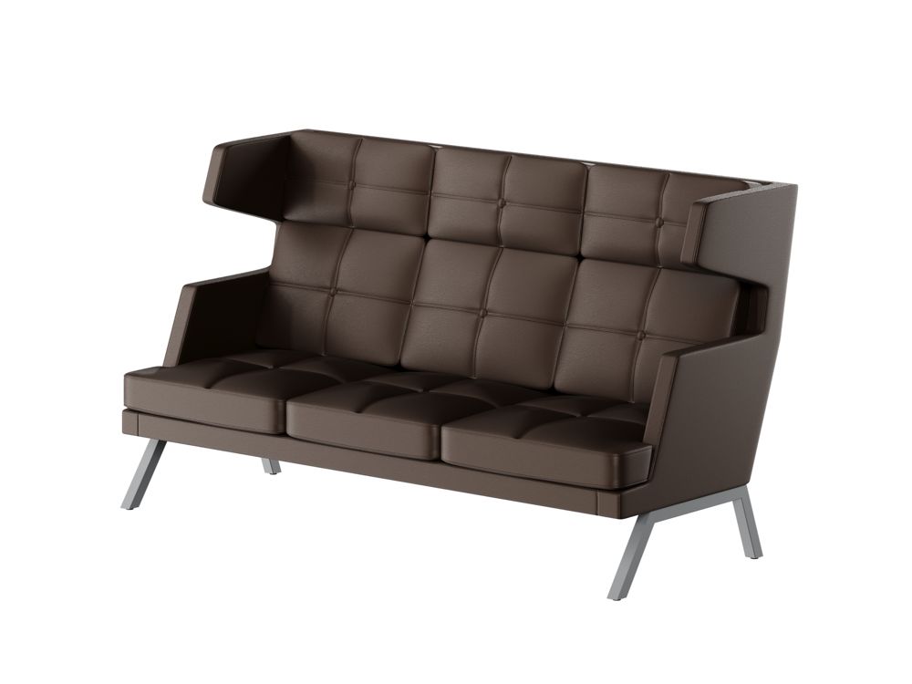 Aldo Диван трёхместный высокий с декором из пуговиц ALDB-03