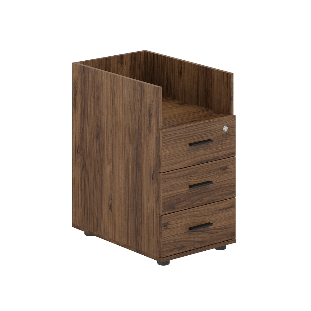 Тумба приставная 400х600х725 с 3 ящ. и нишей, с замком без топа SG.511.DM.DM