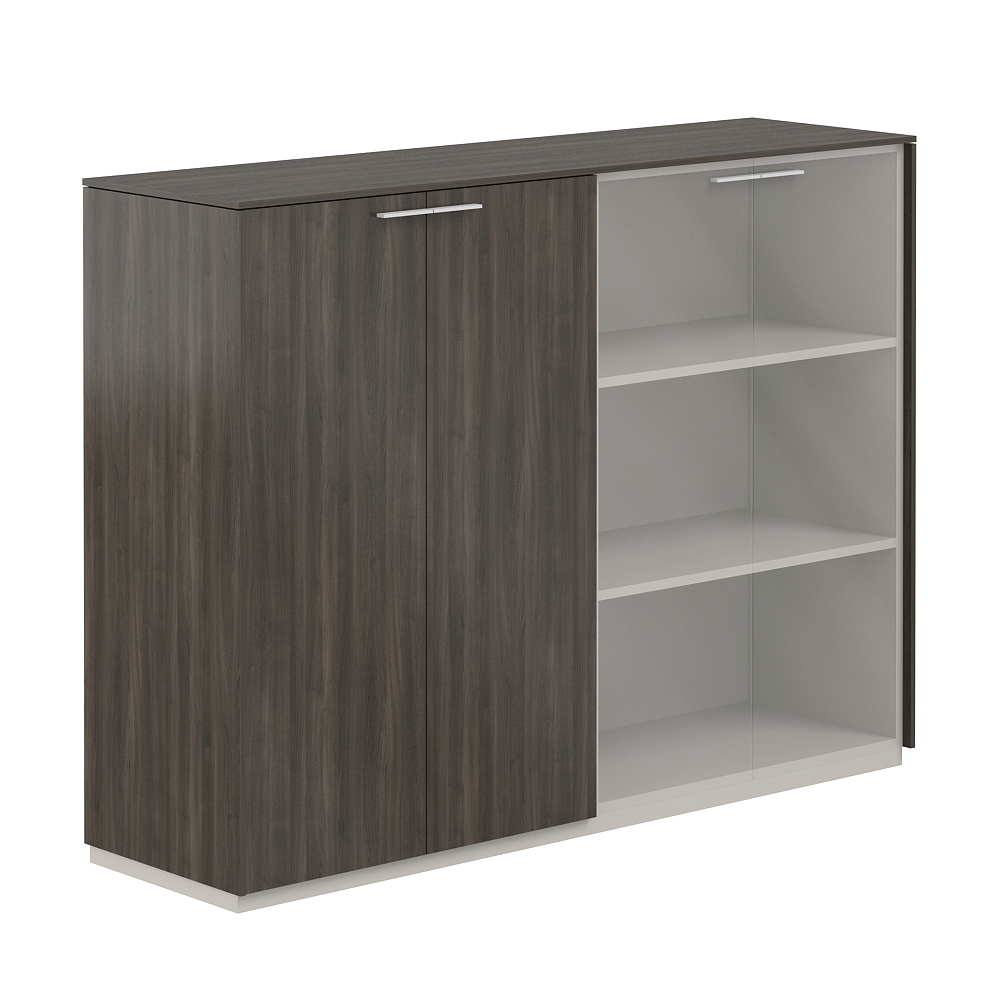 Шкаф средний + Шкаф средний со стеклом прозр. GL, обвязка BT, фасады BT NZ-0305+NZ-0325.BT.BT.GL