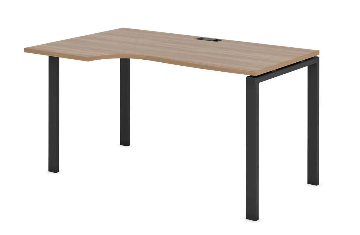 Стол криволинейный 1,4м. левый на П образном м/к 60х30 гл. 700/900 EVL106SX/П/60*30