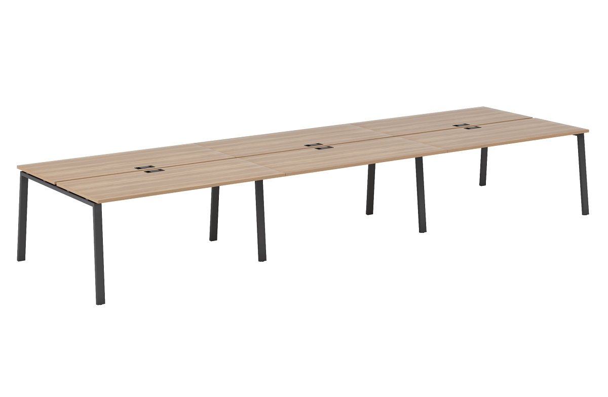 Рабочая станция на 6 мест на А образном м/к 60х30 EVL675/А/60*30