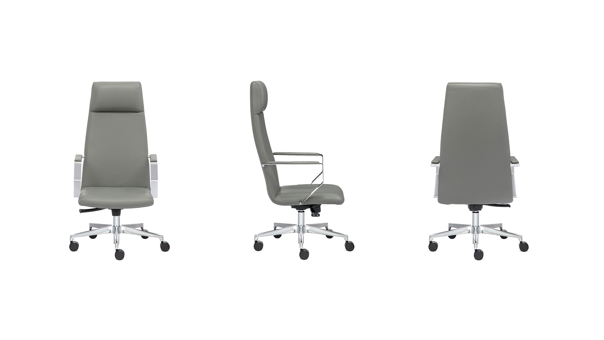 Офисное кресло Hugo с высокой спинкой на крестовине с колесами