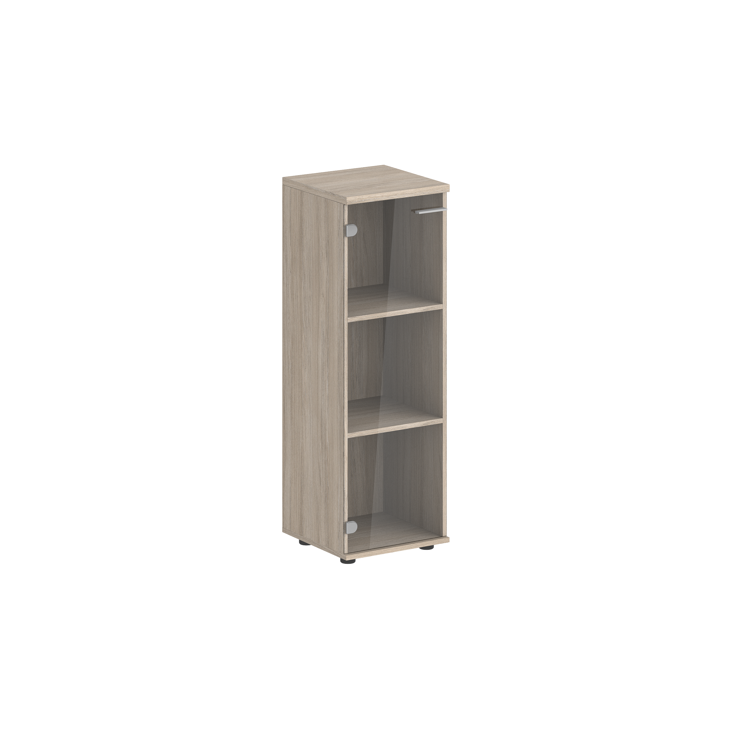 Шкаф средний 400х400х1200, 1 дв., со стеклом з.ст HDF SG.804.OL.GL