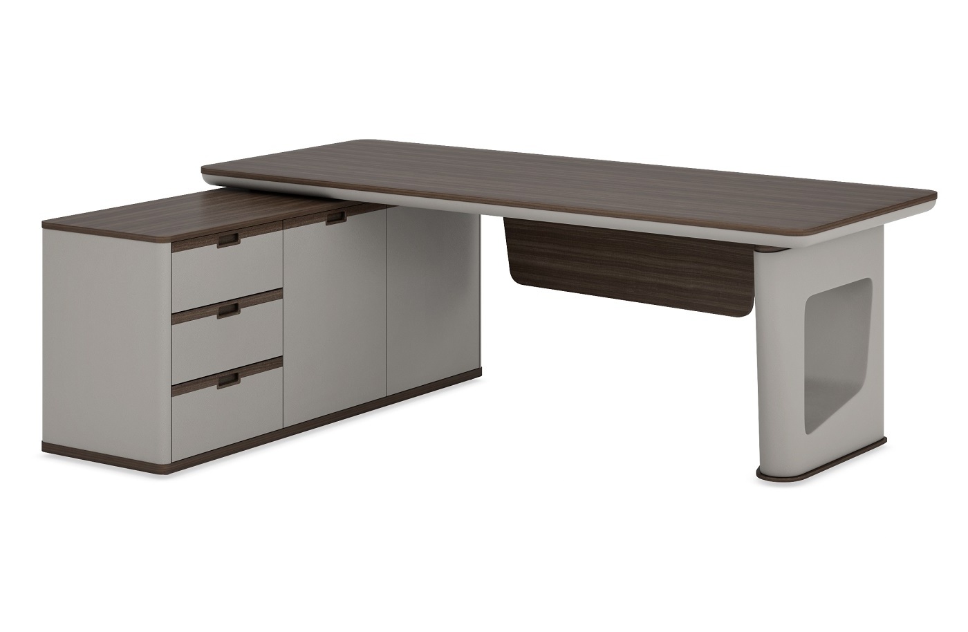 Cтол письменный с боковой тумбой (левый) Cus2216L