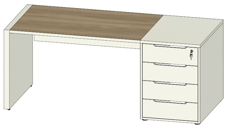 Стол с тумбой приставной (правый) 1800х800 CLF116DX
