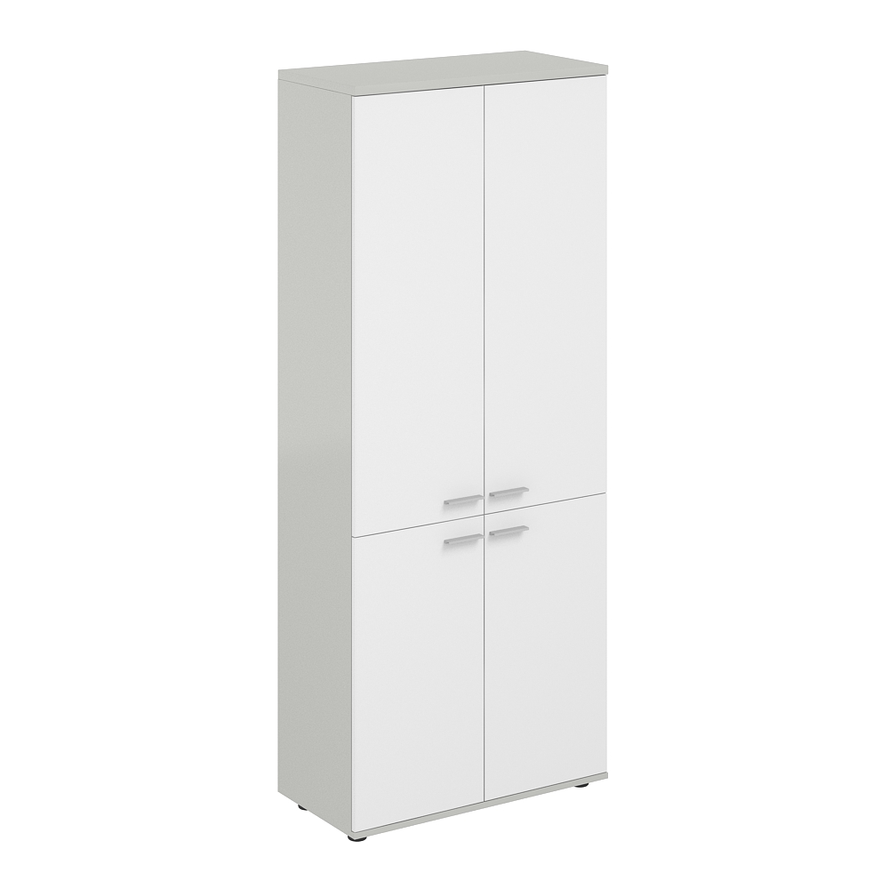 Шкаф высокий 800х400х1955, 4-х дв, з.ст HDF SG.801.SH.WH.WH