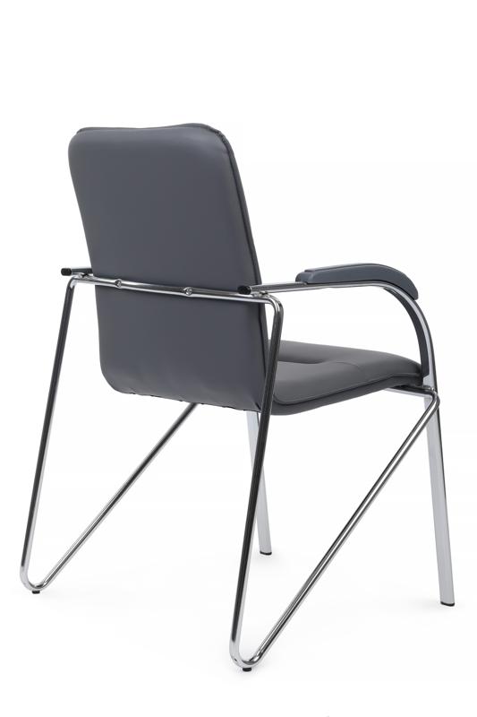 Стул Самба с пластиковыми подлокотниками SMB-03H Хром гальв.