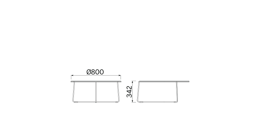 Стол Fil H 350 top Ø 800 mm