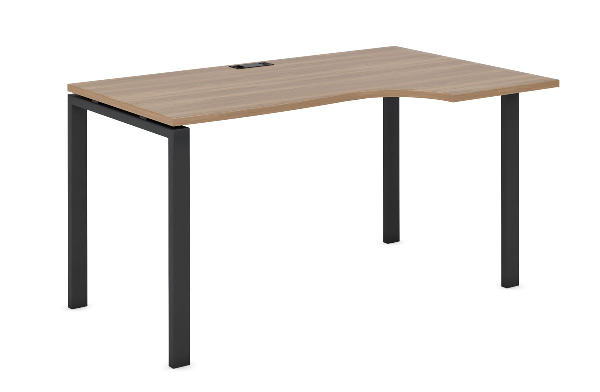 Стол криволинейный 1,4м. правый на П образном м/к 60х30 гл. 700/900 EVL106DX/П/60*30