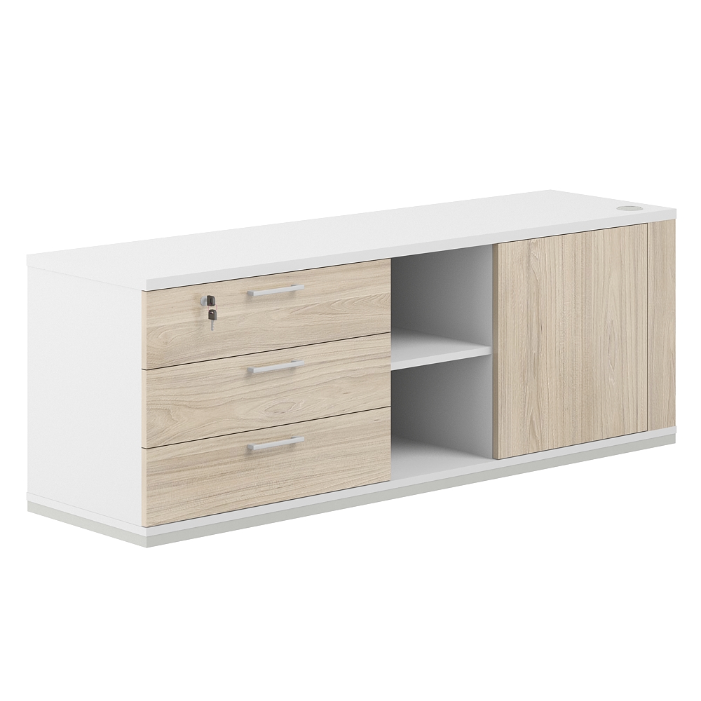 Тумба опорная 1638х450х580, левая AG.295.WH.WH.AR.L