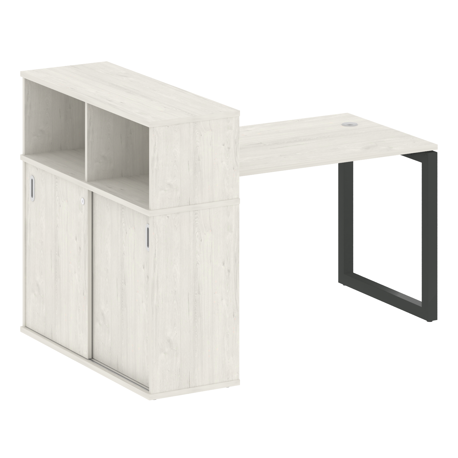 Metal System Quattro Стол письменный с шкафом-купе на О-образном м/к 50БО.РС-СШК-3.2 Т