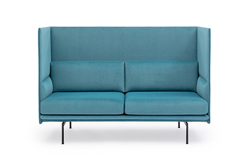 Диван двухместный Pratt с высокой спинкой