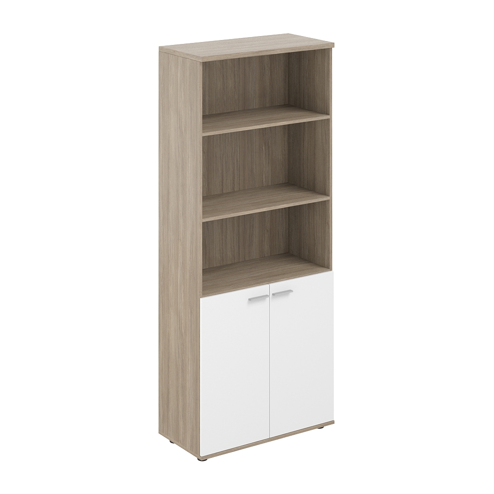 Шкаф высокий полуоткрытый 800х400х1955, 2-х дв, з.ст ЛДСП 16 мм SG.851.OD.WH