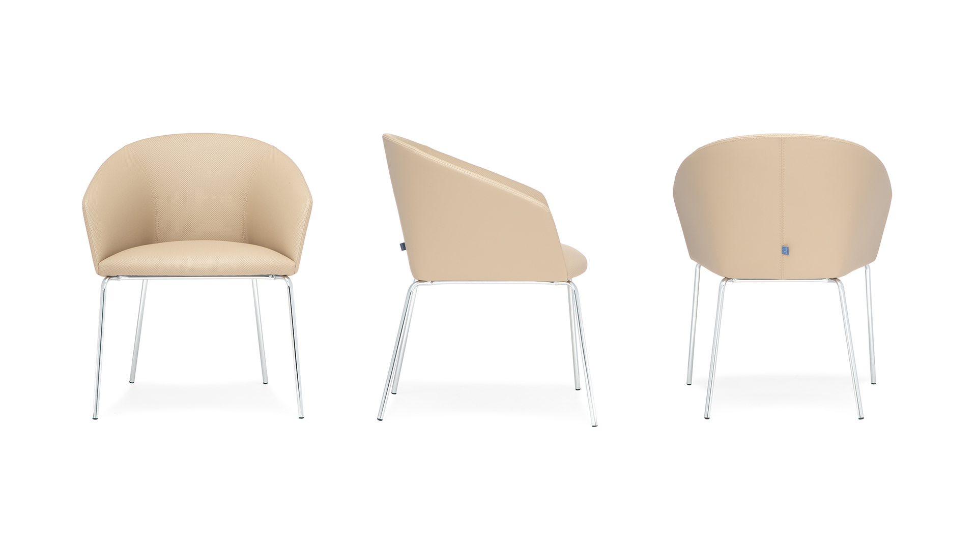 Кресло Charlie на хромированных ножках