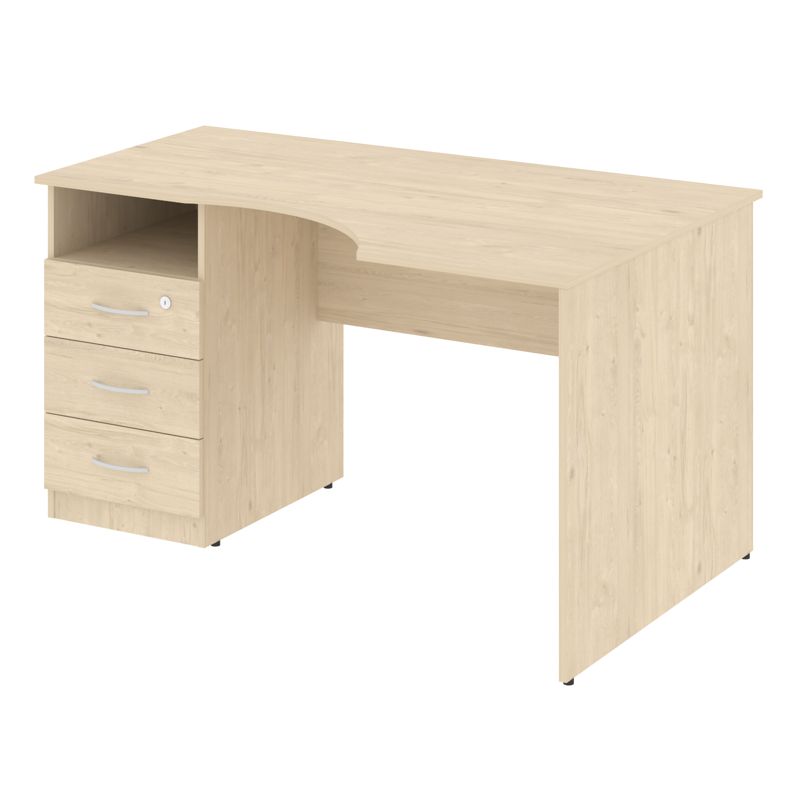 Nova S Стол криволинейный с тумбой левый В.САТ-2 (L)