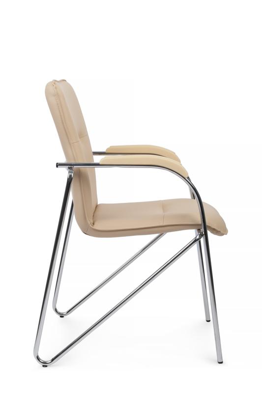 Стул Самба с пластиковыми подлокотниками SMB-03H Хром гальв.