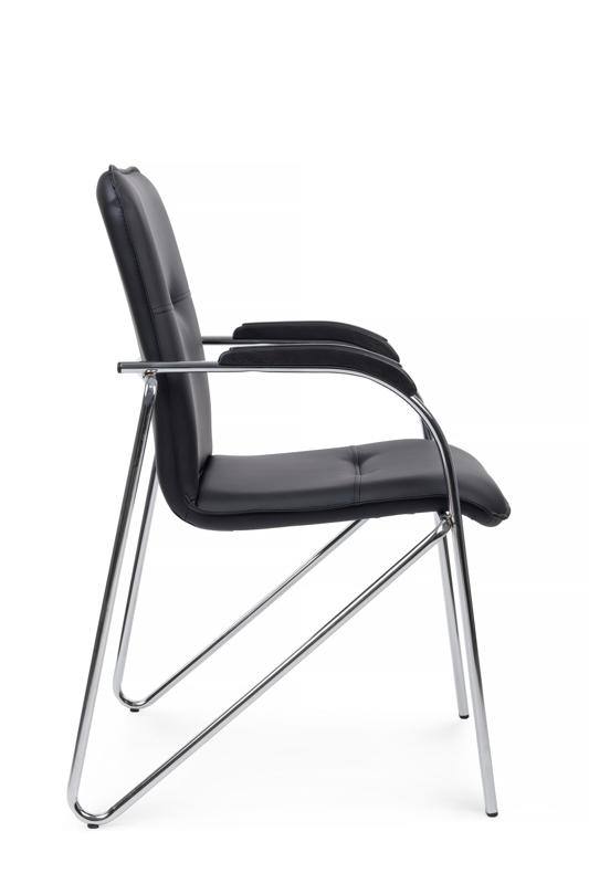 Стул Самба с пластиковыми подлокотниками SMB-03H Хром гальв.