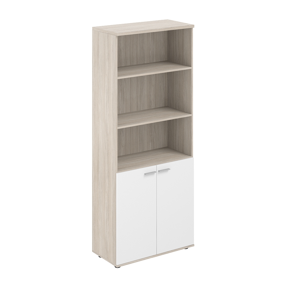 Шкаф высокий полуоткрытый 800х400х1955, 2-х дв, з.ст ЛДСП 16 мм SG.851.OL.WH