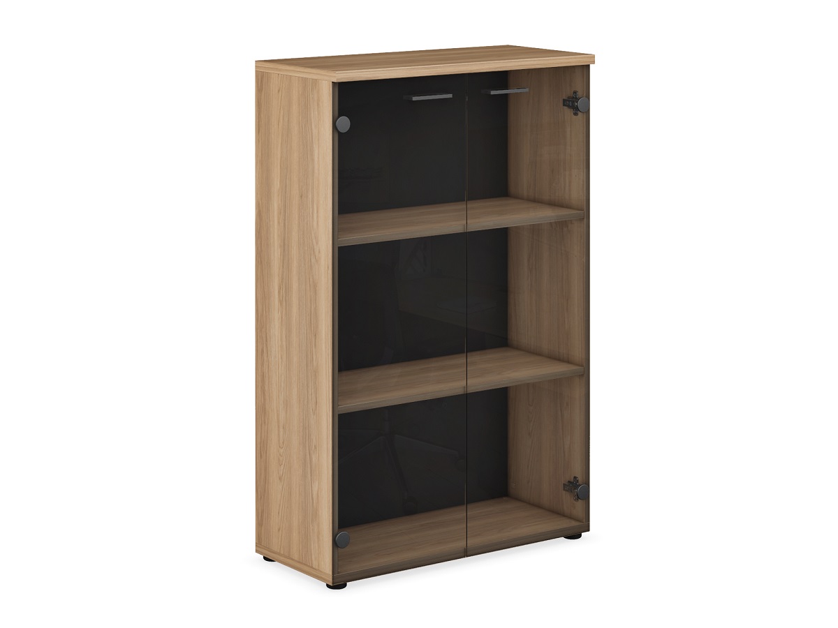Шкаф средний со стеклянными фасадами EVL418