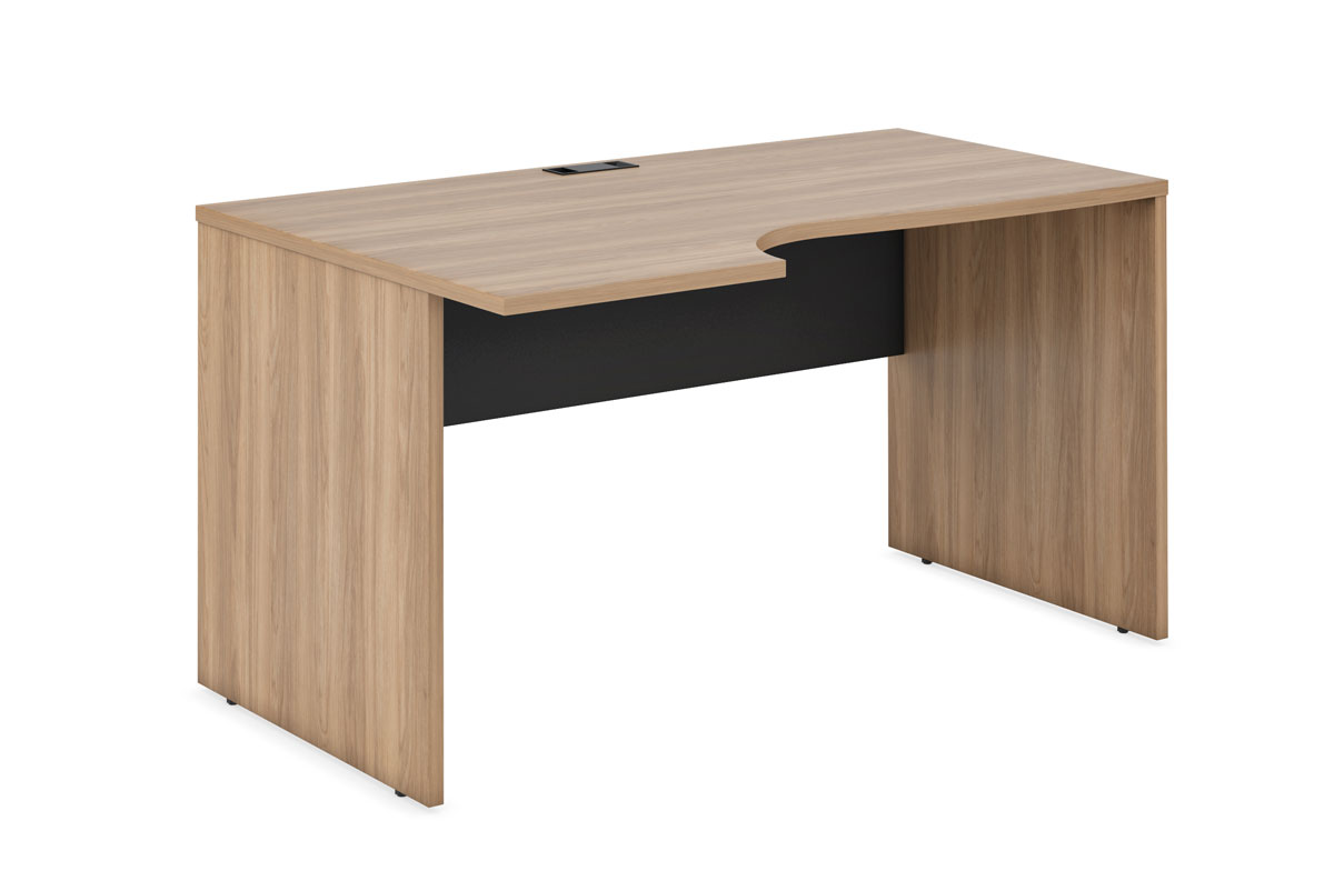 Стол криволинейный 1,4м. левый на ДСП опорах, гл. 700/900 мм EVL168SX