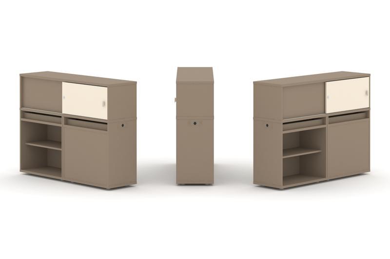 ЕСТЕТИКА / ESTETICA Набор №13. Тумба двойная+низкая надставка ЕС / ES.НБ / NB.2N-13 1500*410*1135