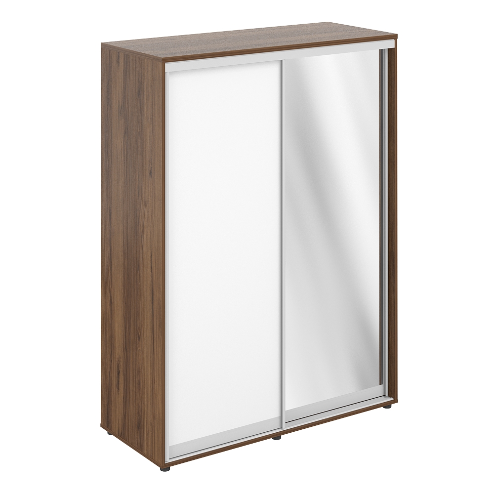 Шкаф купе 1438х600х1953  высокий, з.ст. ХДФ, 2 штанги SG.716.DM.WH.AL