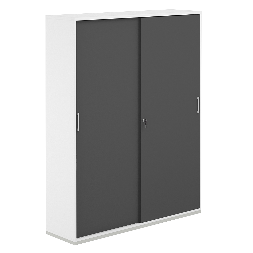 Шкаф-купе 5 ур. 1438х400х1833 AG.247.WH.WH.AN