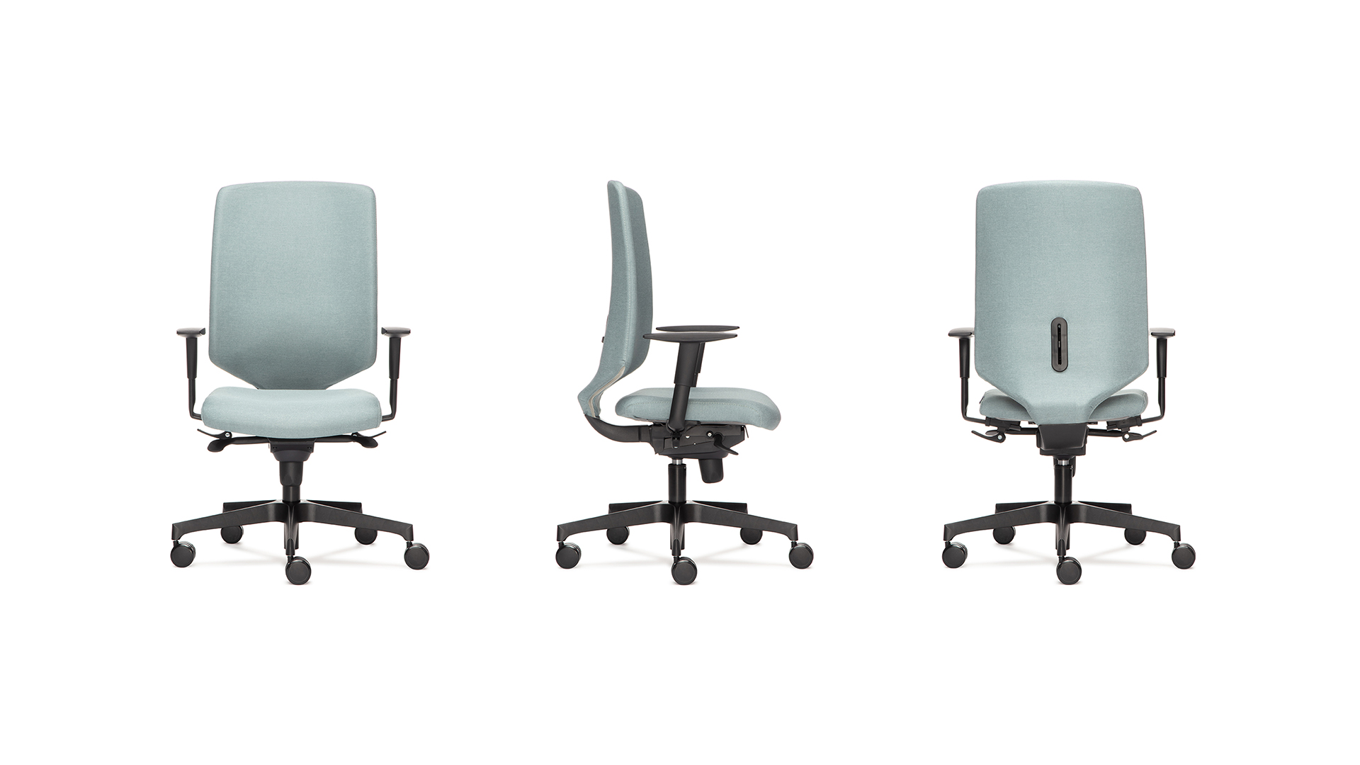 Офисное кресло Flex с высокой спинкой под обивку на крестовине с колесами