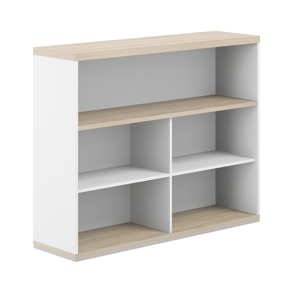 Стеллаж-комбо 1-стор. 1238 с топом, с экраном ЛДСП AG.251.402.671.WH