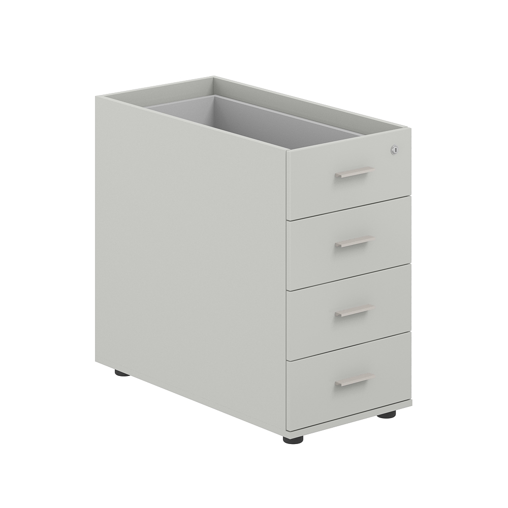 Тумба приставная 400х800х725 с 4 ящ., с замком без топа SG.523.SH.SH