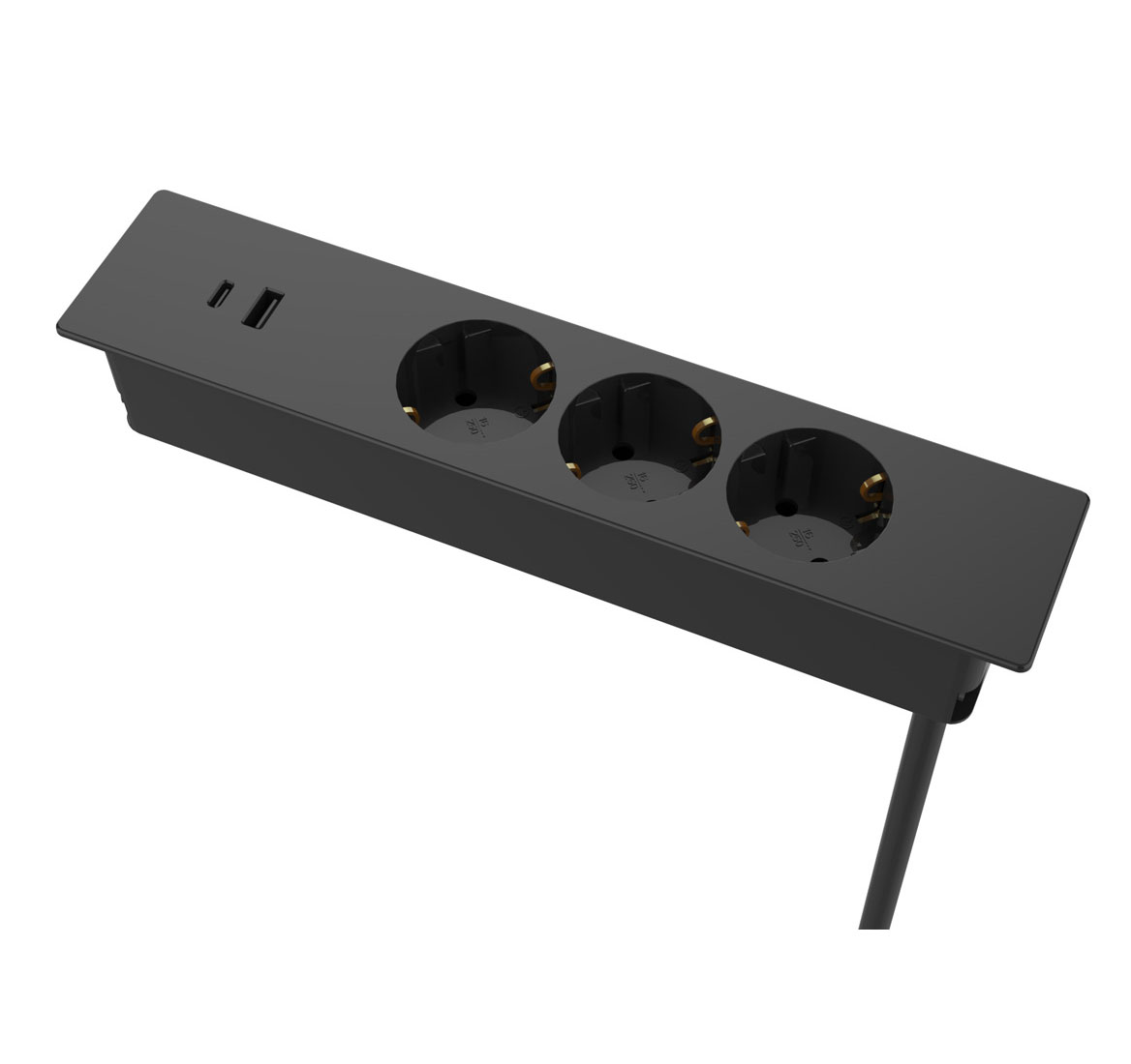 Fermo Metal Solo Into врезной блок розеток