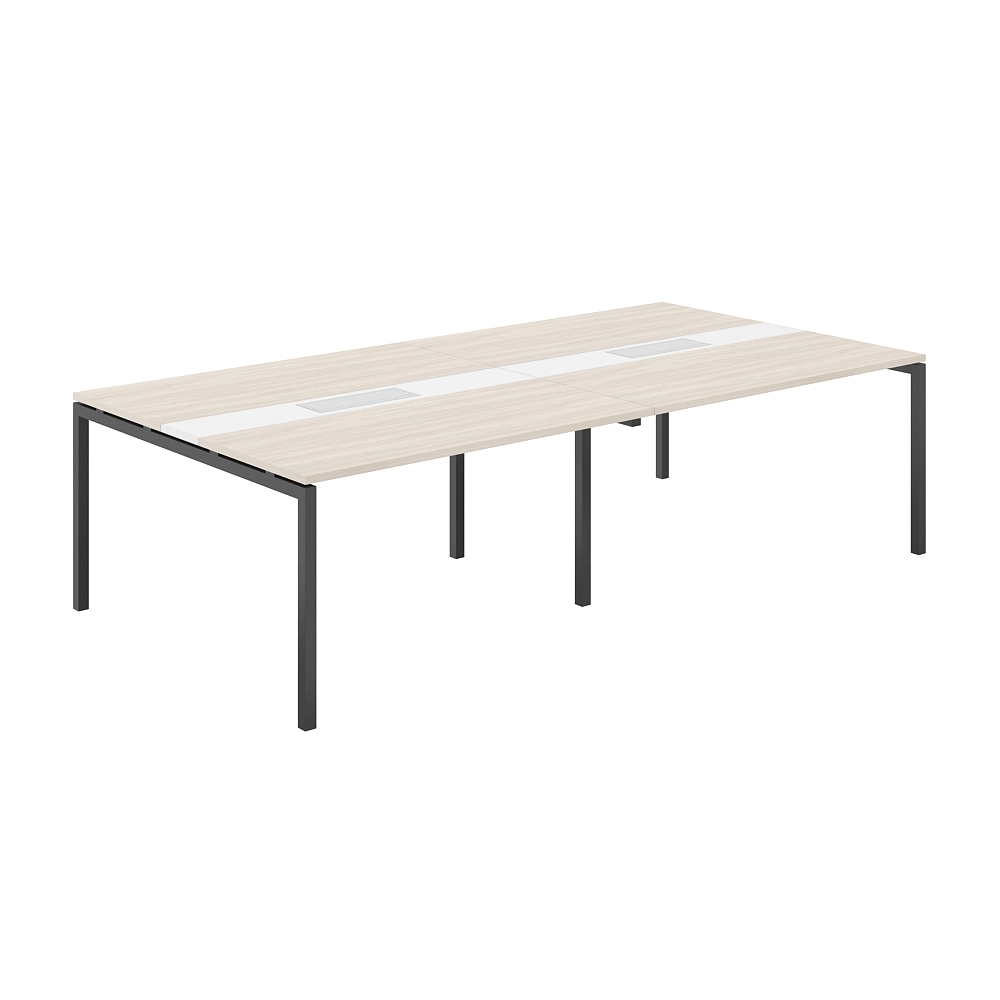 Стол переговорный комбинированный 2800х1438х750 МК40х40 SG.285.OL.44.AN.WH