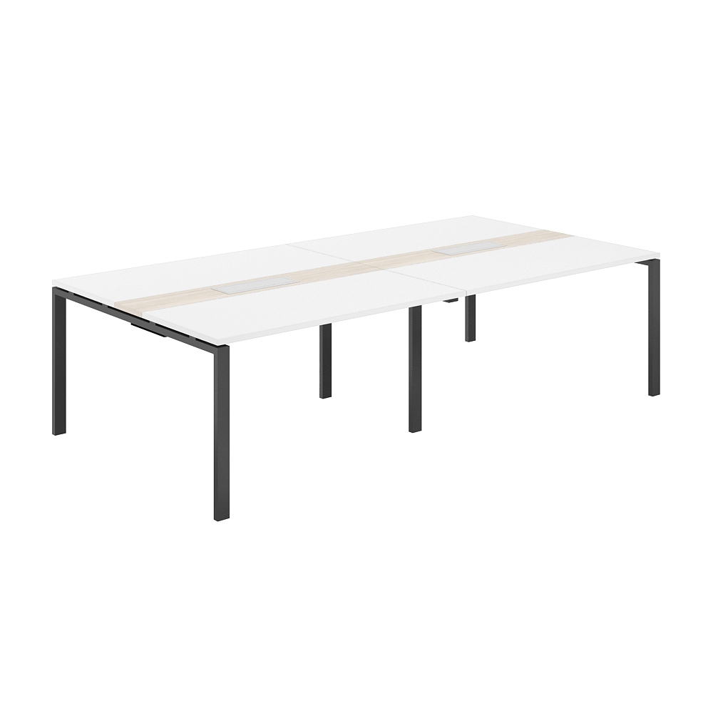 Стол переговорный комбинированный 2800х1438х750 МК60х30 SG.285.WH.63.AN.OL