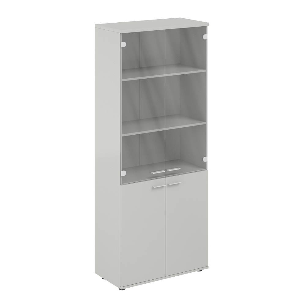 Шкаф высокий 800х400х1955, 4-х дв., со стеклом, з.ст HDF SG.801.SH.SH.GL