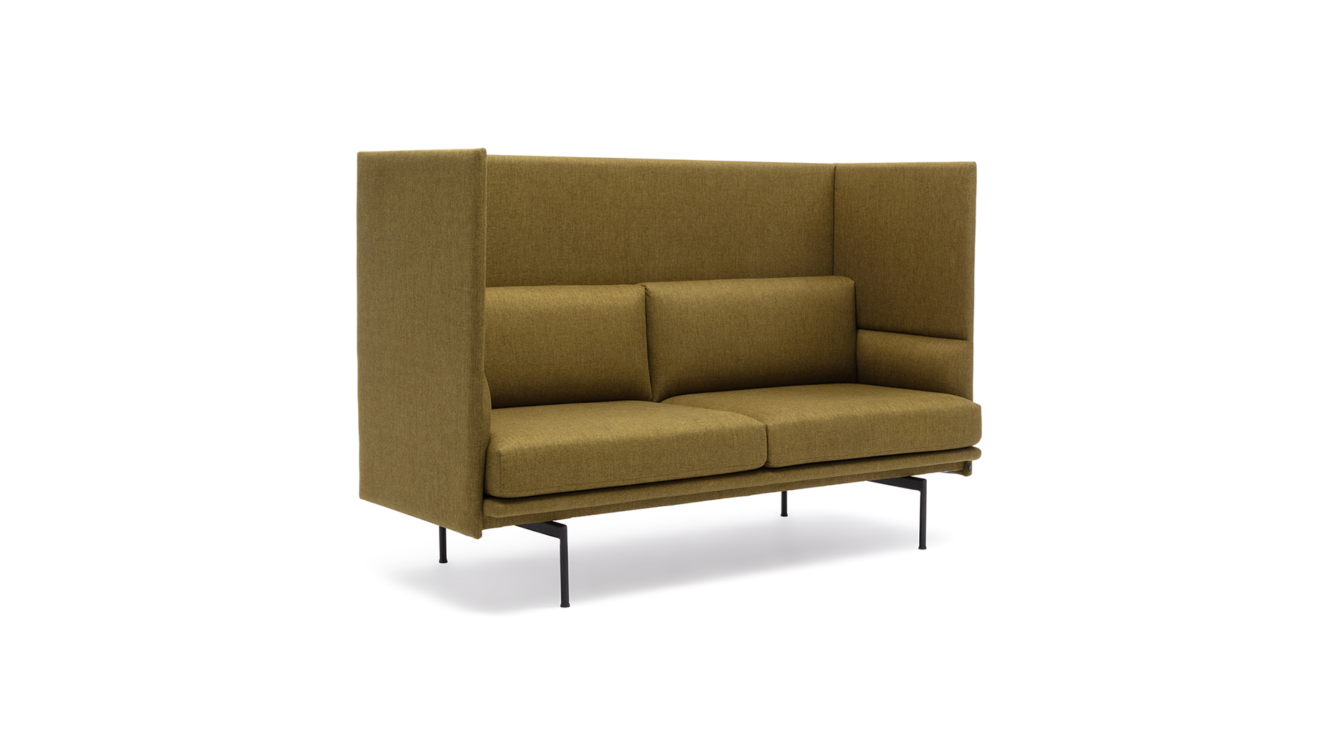 Диван двухместный Pratt с высокой спинкой