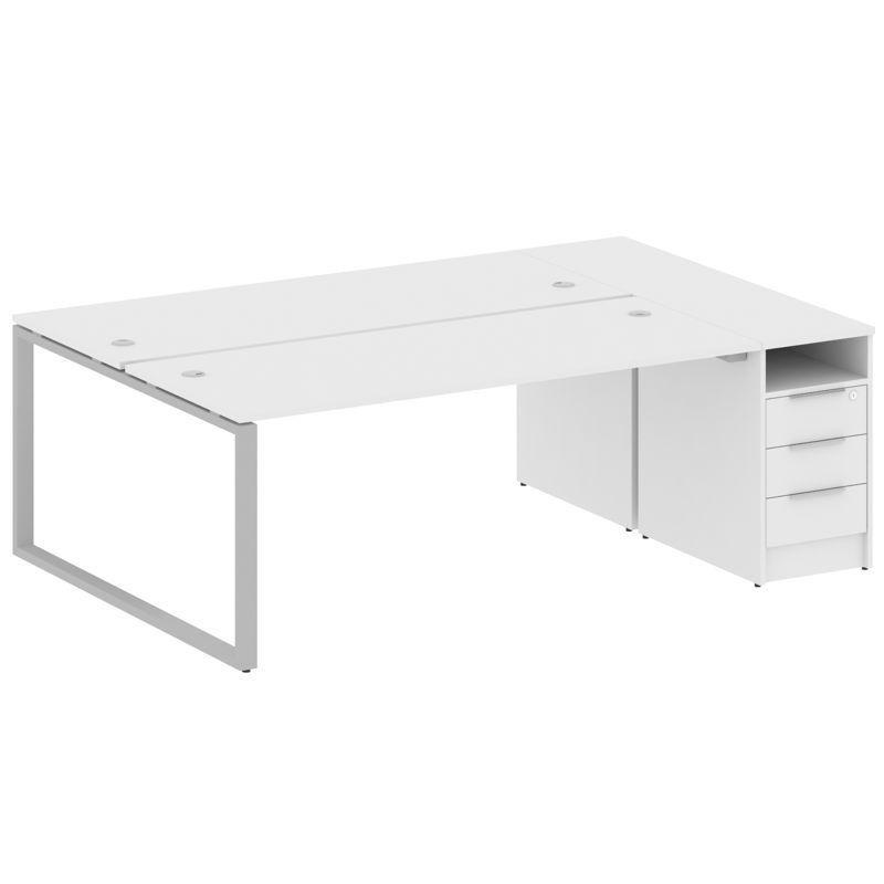 Metal System Рабочая станция с тумбой на О-образном м/к БО.РС-СТП-2.5