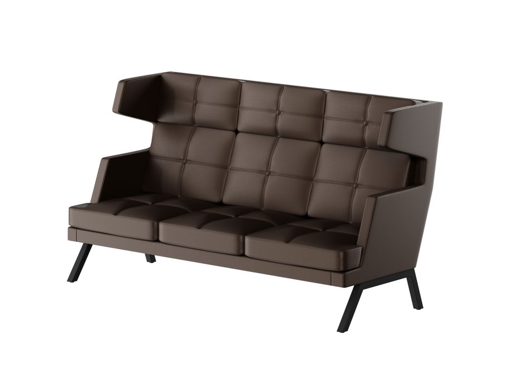 Aldo Диван трёхместный высокий с декором из пуговиц ALDB-03