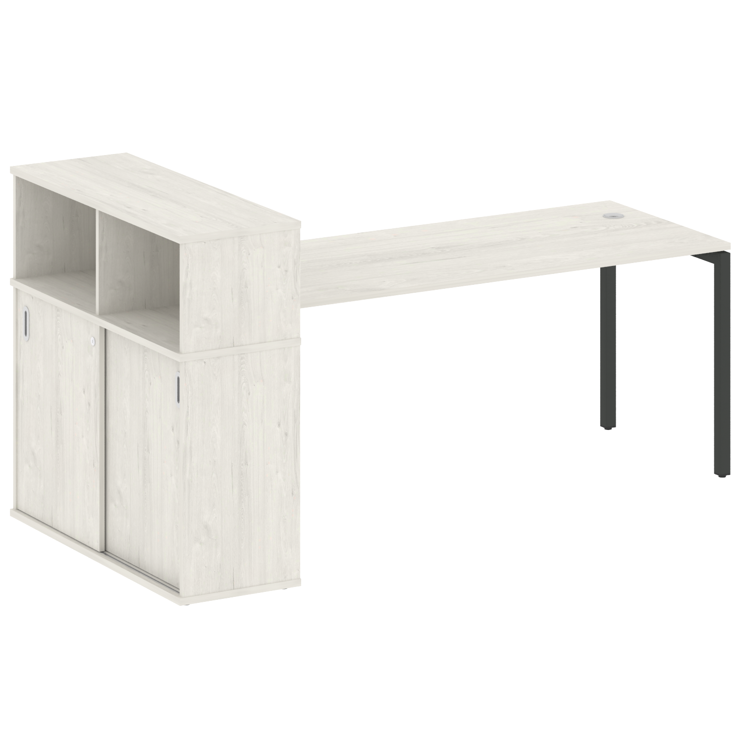 Metal System Quattro Стол письменный с шкафом-купе на П-образном м/к 40БП.РС-СШК-3.5 Т