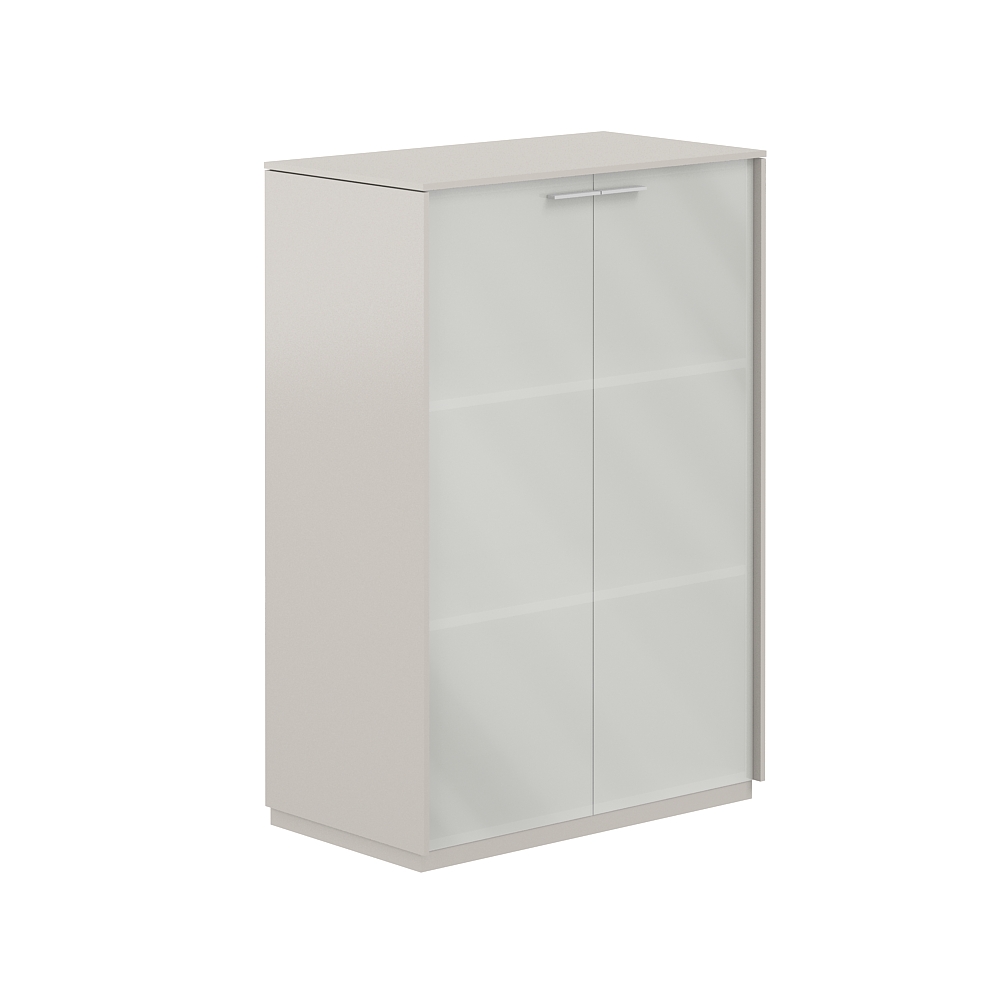 Шкаф средний со стеклом мат. GLM, обвязка GS NZ-0335.GS.GLM