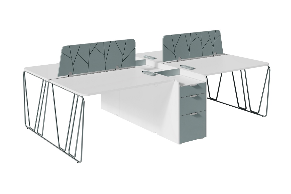 Композиция 2 двойных бенча с ажурной ногой и тумбами ART903.U604