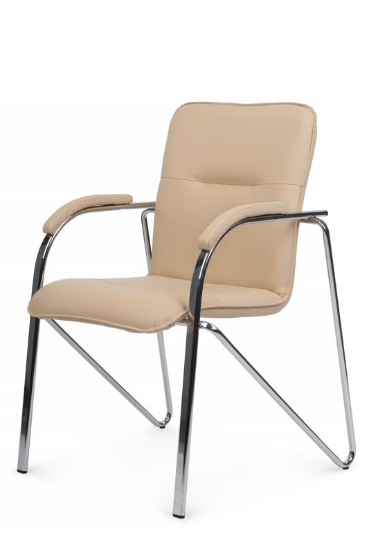 Стул Самба с мягкими подлокотниками SMB-01H Хром гальв.