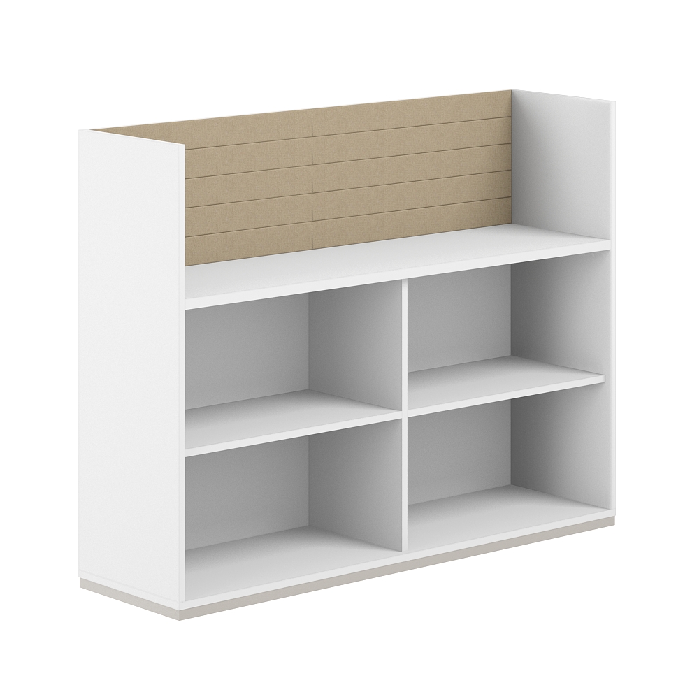 Стеллаж-комбо 1-стор. 1438, с экраном тканевым высоким AG.252.100.662.BG