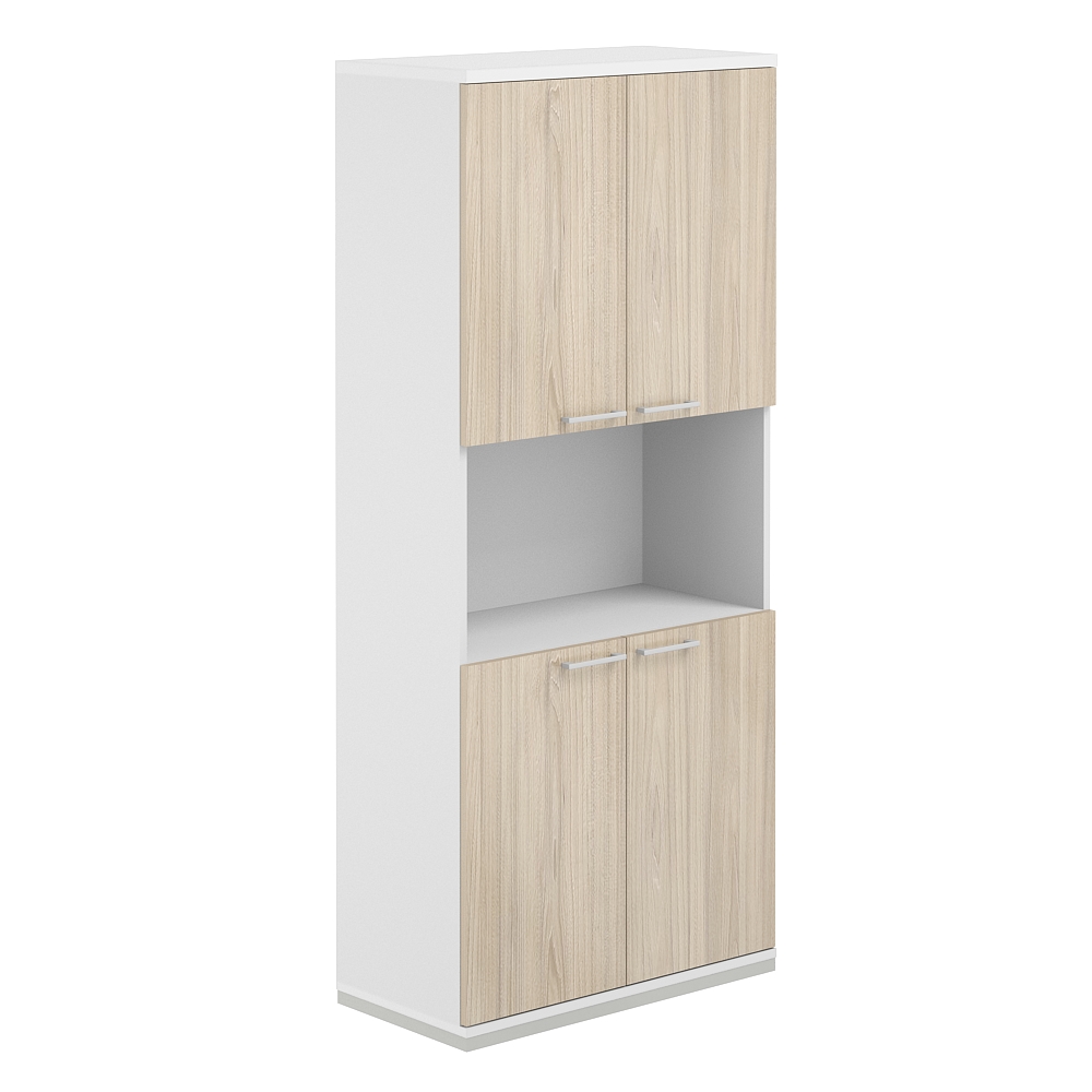 Шкаф 5 ур. 800х400х1833 с нишей AG.220.WH.WH.AR.WH