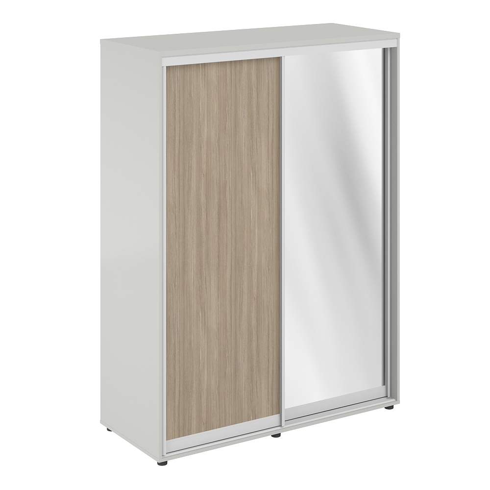 Шкаф купе 1438х600х1953  высокий, з.ст. ЛДСП, полки, штанга SG.717.SH.OD.AL