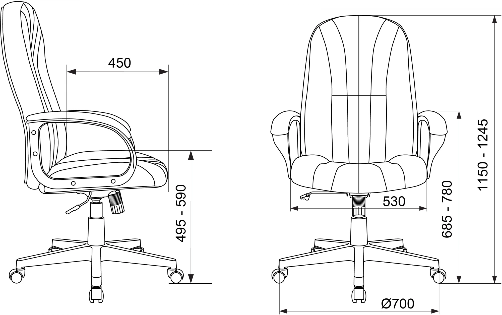 Кресло руководителя Бюрократ T-898