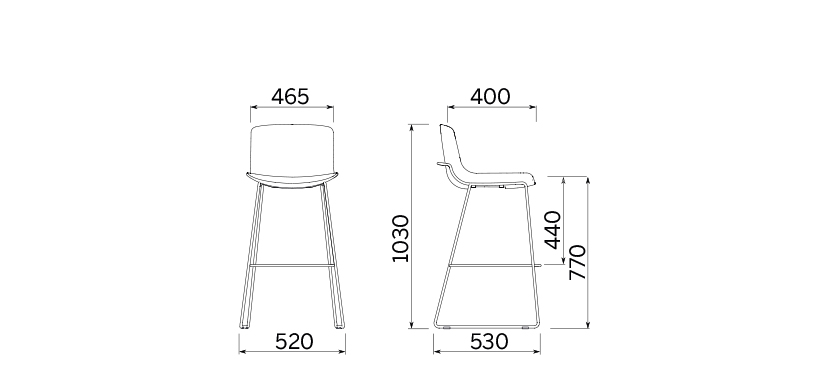 Стул Milos Life Stool H 770